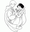 dibujo Blancanieves y el principe