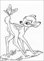 dibujo Bambi y la Mariposa